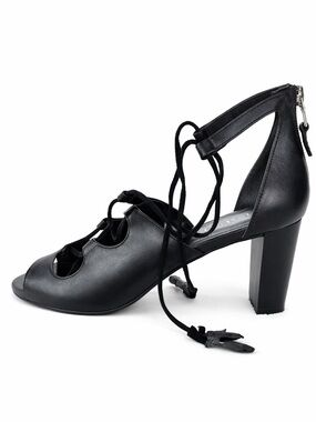 LAUREN RALPH LAUREN STRAPPY SEXY LACE UP OPEN TOE HEELS SIZE 7.5 NWT